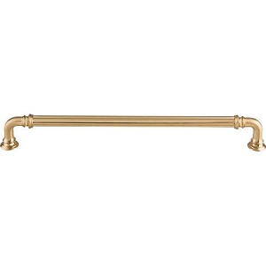 Top Knobs TK325HB Chareau TK325HB Reeded Pull 9 Inch CC Honey Bronze